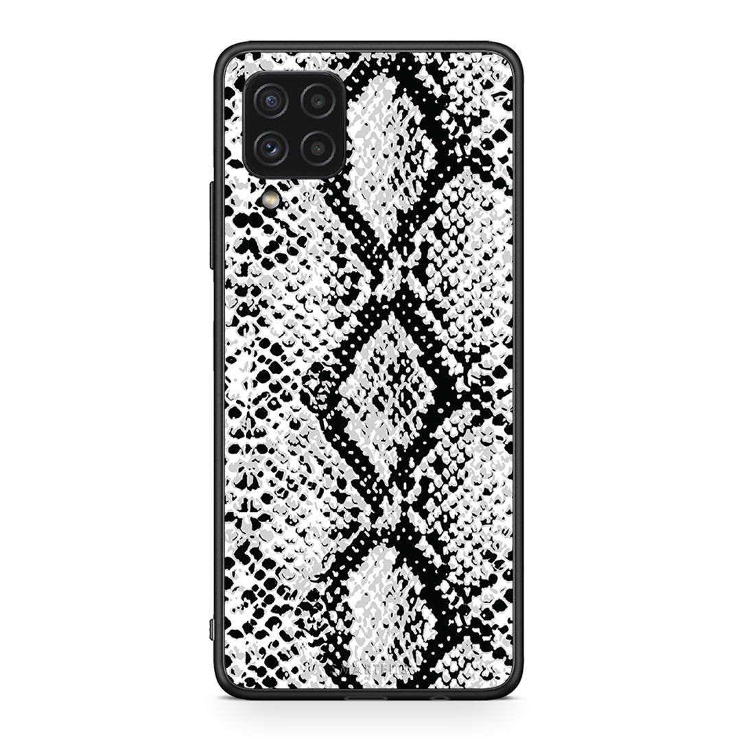 24 - Samsung A22 4G White Snake Animal case, cover, bumper