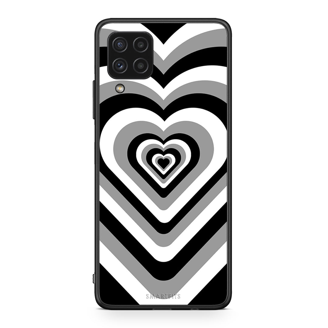 Samsung A22 4G Black Hearts θήκη από τη Smartfits με σχέδιο στο πίσω μέρος και μαύρο περίβλημα | Smartphone case with colorful back and black bezels by Smartfits