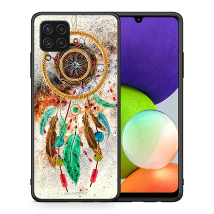 Θήκη Samsung A22 4G DreamCatcher Boho από τη Smartfits με σχέδιο στο πίσω μέρος και μαύρο περίβλημα | Samsung A22 4G DreamCatcher Boho case with colorful back and black bezels
