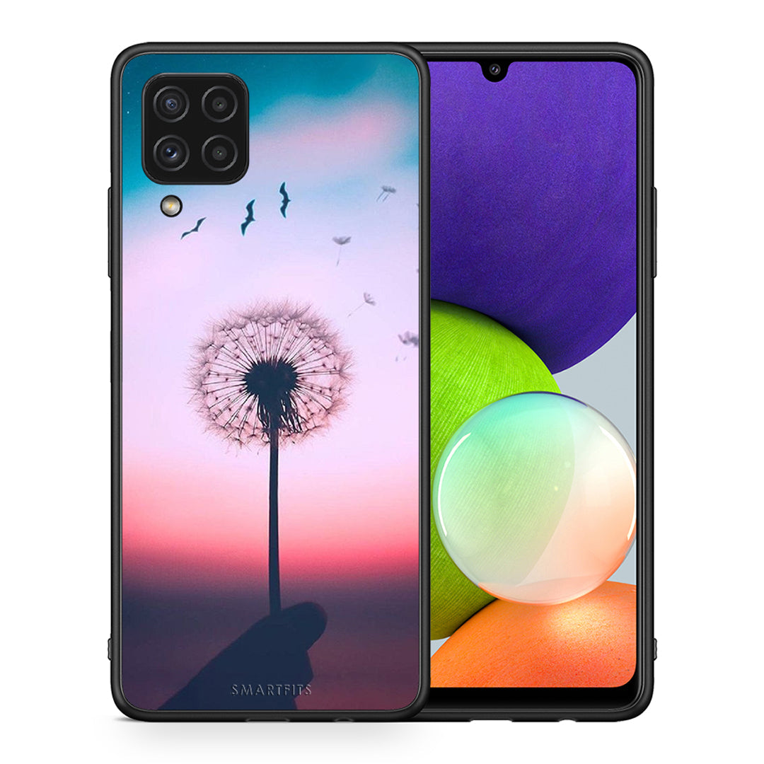Θήκη Samsung A22 4G Wish Boho από τη Smartfits με σχέδιο στο πίσω μέρος και μαύρο περίβλημα | Samsung A22 4G Wish Boho case with colorful back and black bezels