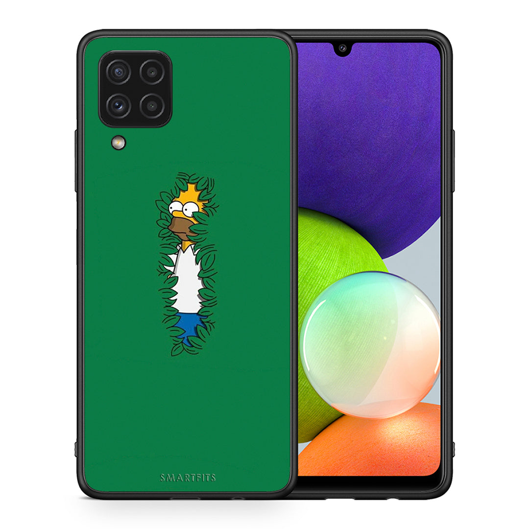 Θήκη Αγίου Βαλεντίνου Samsung A22 4G Bush Man από τη Smartfits με σχέδιο στο πίσω μέρος και μαύρο περίβλημα | Samsung A22 4G Bush Man case with colorful back and black bezels