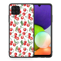 Thumbnail for Θήκη Samsung A22 4G Cherry Summer από τη Smartfits με σχέδιο στο πίσω μέρος και μαύρο περίβλημα | Samsung A22 4G Cherry Summer case with colorful back and black bezels
