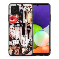 Thumbnail for Θήκη Αγίου Βαλεντίνου Samsung A22 4G Collage Fashion από τη Smartfits με σχέδιο στο πίσω μέρος και μαύρο περίβλημα | Samsung A22 4G Collage Fashion case with colorful back and black bezels