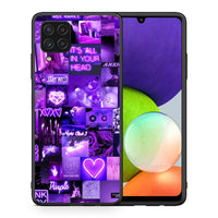 Thumbnail for Θήκη Αγίου Βαλεντίνου Samsung A22 4G Collage Stay Wild από τη Smartfits με σχέδιο στο πίσω μέρος και μαύρο περίβλημα | Samsung A22 4G Collage Stay Wild case with colorful back and black bezels
