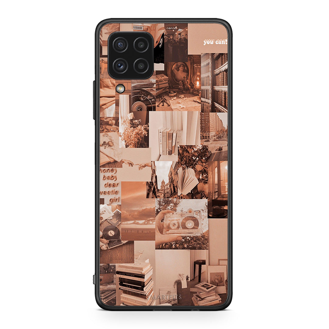 Samsung A22 4G Collage You Can Θήκη Αγίου Βαλεντίνου από τη Smartfits με σχέδιο στο πίσω μέρος και μαύρο περίβλημα | Smartphone case with colorful back and black bezels by Smartfits