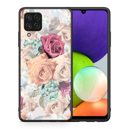 Θήκη Samsung A22 4G Bouquet Floral από τη Smartfits με σχέδιο στο πίσω μέρος και μαύρο περίβλημα | Samsung A22 4G Bouquet Floral case with colorful back and black bezels