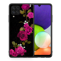 Thumbnail for Θήκη Samsung A22 4G Red Roses Flower από τη Smartfits με σχέδιο στο πίσω μέρος και μαύρο περίβλημα | Samsung A22 4G Red Roses Flower case with colorful back and black bezels