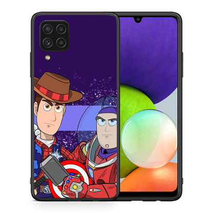 Θήκη Samsung A22 4G Infinity Story από τη Smartfits με σχέδιο στο πίσω μέρος και μαύρο περίβλημα | Samsung A22 4G Infinity Story case with colorful back and black bezels