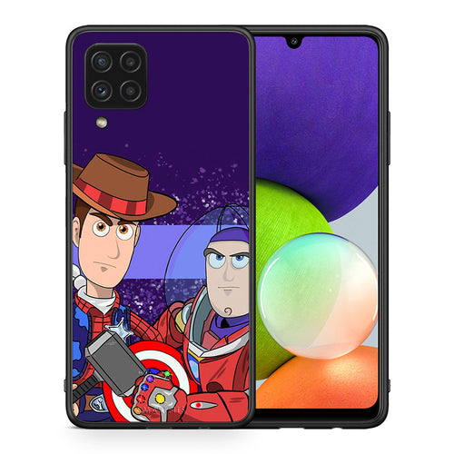 Θήκη Samsung A22 4G Infinity Story από τη Smartfits με σχέδιο στο πίσω μέρος και μαύρο περίβλημα | Samsung A22 4G Infinity Story case with colorful back and black bezels