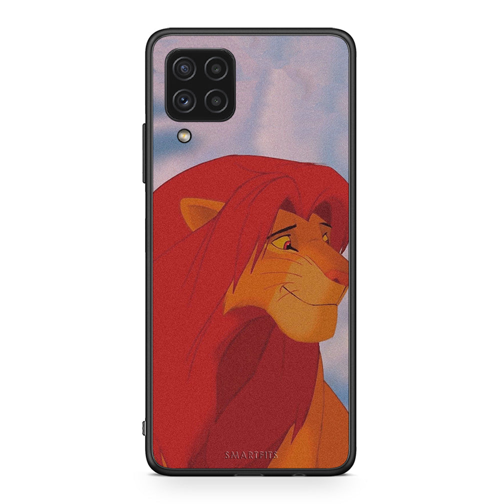Samsung A22 4G Lion Love 1 Θήκη Αγίου Βαλεντίνου από τη Smartfits με σχέδιο στο πίσω μέρος και μαύρο περίβλημα | Smartphone case with colorful back and black bezels by Smartfits