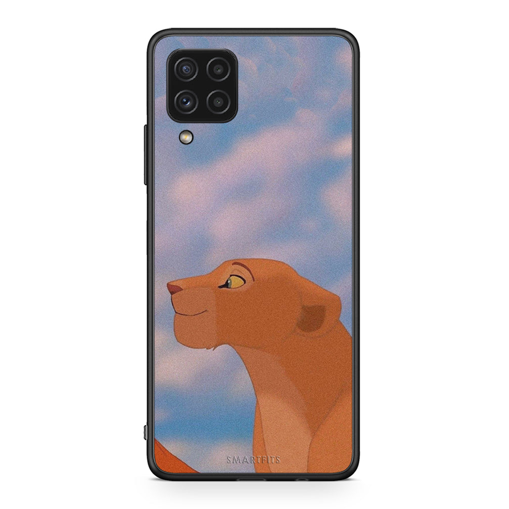 Samsung A22 4G Lion Love 2 Θήκη Αγίου Βαλεντίνου από τη Smartfits με σχέδιο στο πίσω μέρος και μαύρο περίβλημα | Smartphone case with colorful back and black bezels by Smartfits