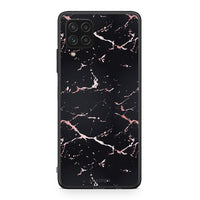 Thumbnail for 4 - Samsung A22 4G Black Rosegold Marble case, cover, bumper