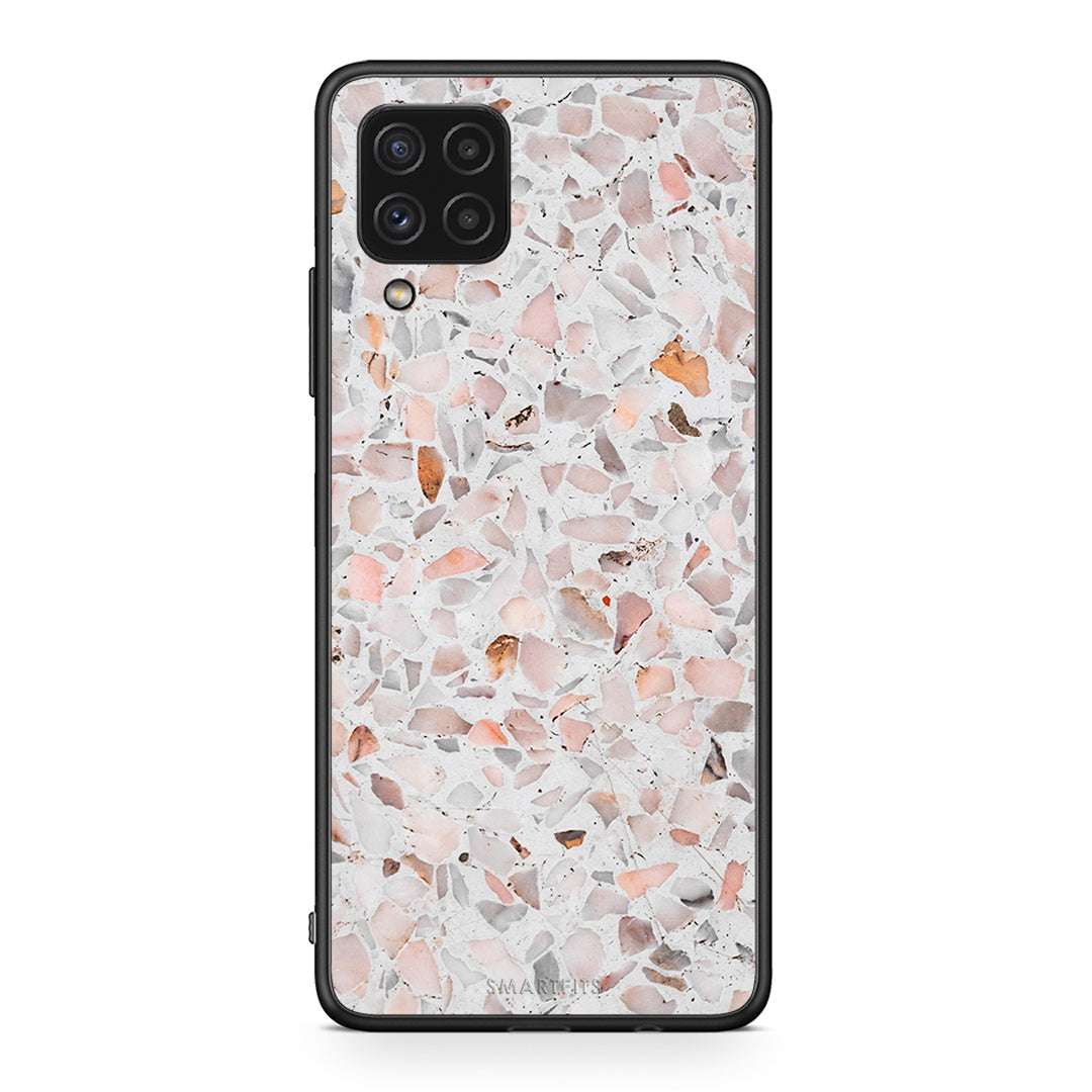 Samsung A22 4G Marble Terrazzo θήκη από τη Smartfits με σχέδιο στο πίσω μέρος και μαύρο περίβλημα | Smartphone case with colorful back and black bezels by Smartfits