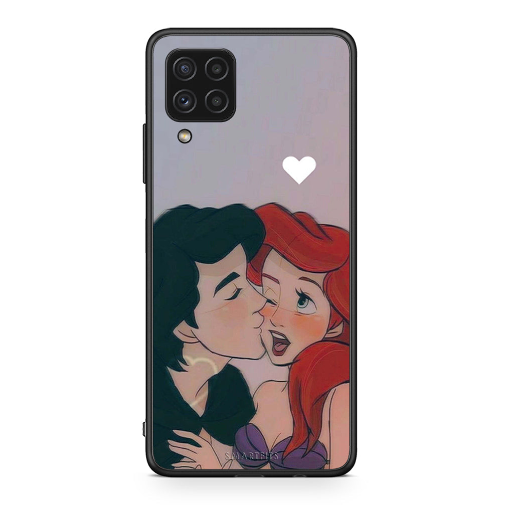 Samsung A22 4G Mermaid Love Θήκη Αγίου Βαλεντίνου από τη Smartfits με σχέδιο στο πίσω μέρος και μαύρο περίβλημα | Smartphone case with colorful back and black bezels by Smartfits