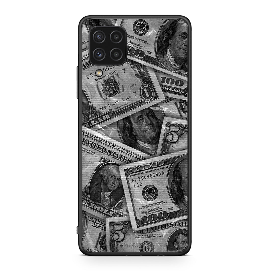 Samsung A22 4G Money Dollars θήκη από τη Smartfits με σχέδιο στο πίσω μέρος και μαύρο περίβλημα | Smartphone case with colorful back and black bezels by Smartfits