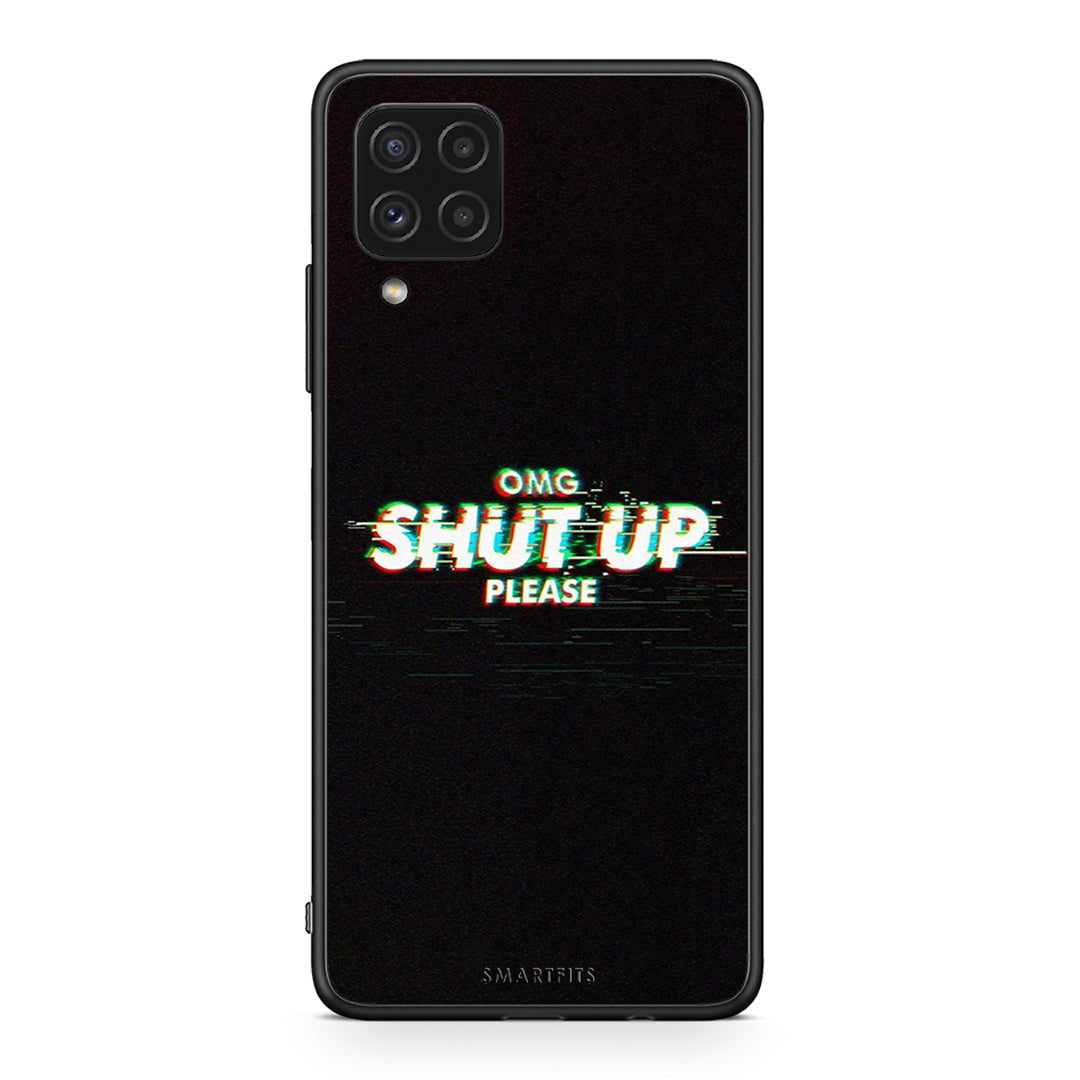 Samsung A22 4G OMG ShutUp θήκη από τη Smartfits με σχέδιο στο πίσω μέρος και μαύρο περίβλημα | Smartphone case with colorful back and black bezels by Smartfits
