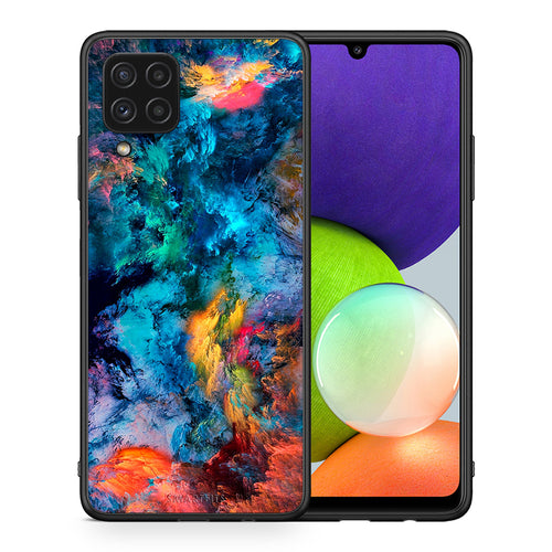 Θήκη Samsung A22 4G Crayola Paint από τη Smartfits με σχέδιο στο πίσω μέρος και μαύρο περίβλημα | Samsung A22 4G Crayola Paint case with colorful back and black bezels