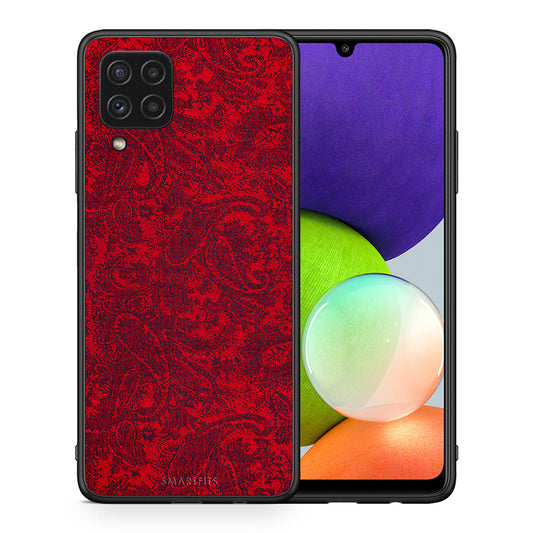 Θήκη Samsung A22 4G Paisley Cashmere από τη Smartfits με σχέδιο στο πίσω μέρος και μαύρο περίβλημα | Samsung A22 4G Paisley Cashmere case with colorful back and black bezels