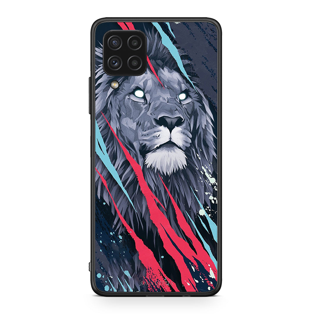 4 - Samsung A22 4G Lion Designer PopArt case, cover, bumper