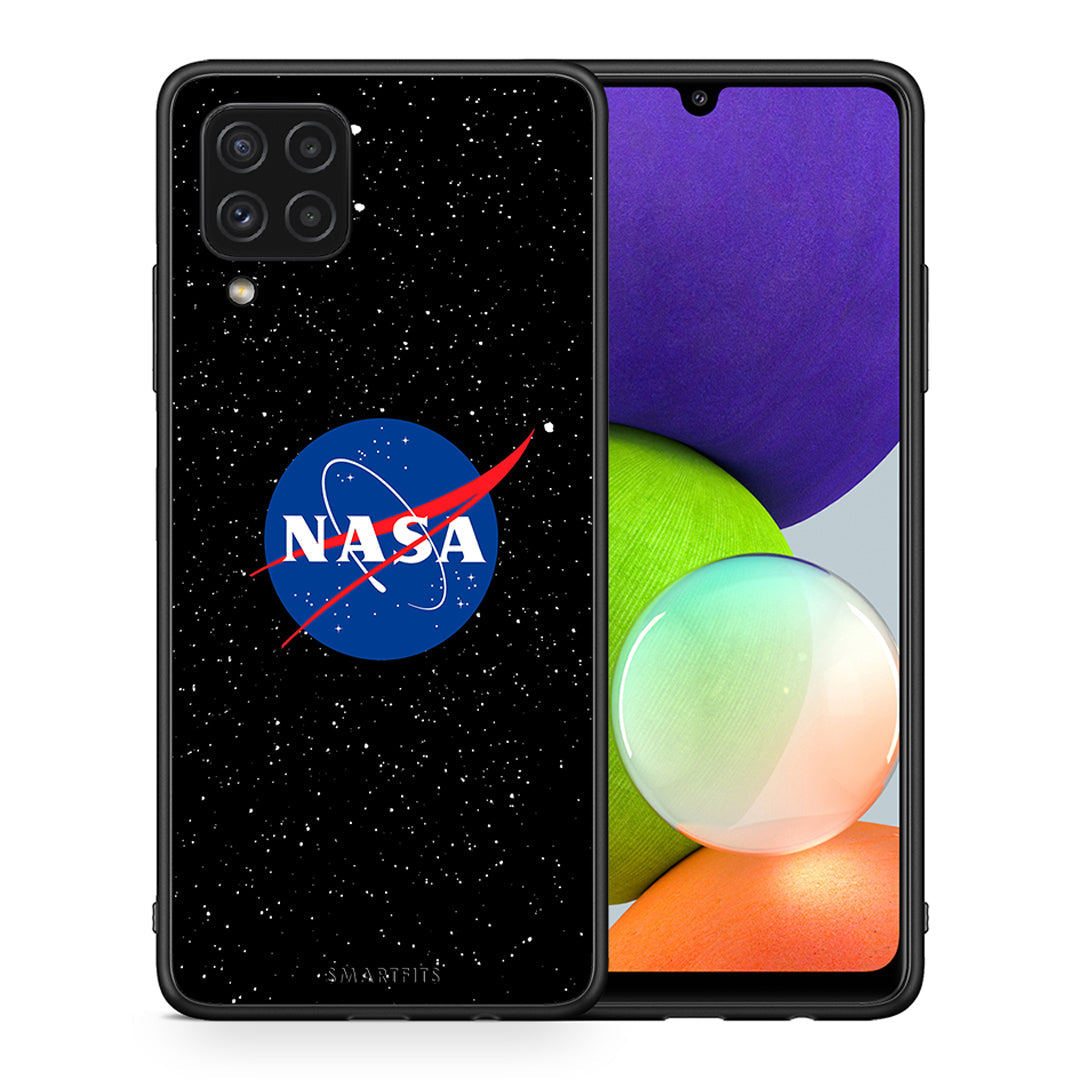 Θήκη Samsung A22 4G NASA PopArt από τη Smartfits με σχέδιο στο πίσω μέρος και μαύρο περίβλημα | Samsung A22 4G NASA PopArt case with colorful back and black bezels