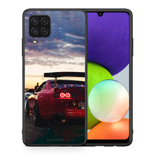 Θήκη Samsung A22 4G Racing Supra από τη Smartfits με σχέδιο στο πίσω μέρος και μαύρο περίβλημα | Samsung A22 4G Racing Supra case with colorful back and black bezels