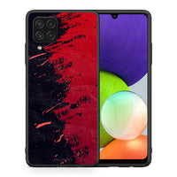 Thumbnail for Θήκη Αγίου Βαλεντίνου Samsung A22 4G Red Paint από τη Smartfits με σχέδιο στο πίσω μέρος και μαύρο περίβλημα | Samsung A22 4G Red Paint case with colorful back and black bezels