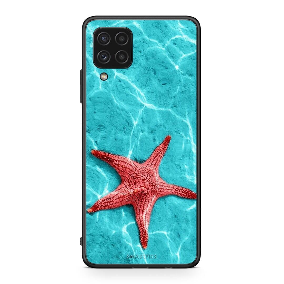 Samsung A22 4G Red Starfish Θήκη από τη Smartfits με σχέδιο στο πίσω μέρος και μαύρο περίβλημα | Smartphone case with colorful back and black bezels by Smartfits