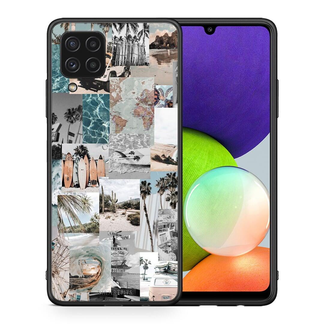 Θήκη Samsung A22 4G Retro Beach Life από τη Smartfits με σχέδιο στο πίσω μέρος και μαύρο περίβλημα | Samsung A22 4G Retro Beach Life case with colorful back and black bezels