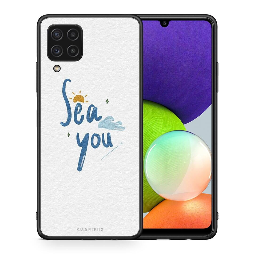 Θήκη Samsung A22 4G Sea You από τη Smartfits με σχέδιο στο πίσω μέρος και μαύρο περίβλημα | Samsung A22 4G Sea You case with colorful back and black bezels