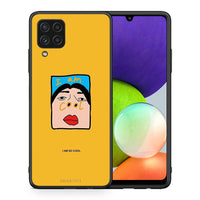 Thumbnail for Θήκη Αγίου Βαλεντίνου Samsung A22 4G So Cool από τη Smartfits με σχέδιο στο πίσω μέρος και μαύρο περίβλημα | Samsung A22 4G So Cool case with colorful back and black bezels