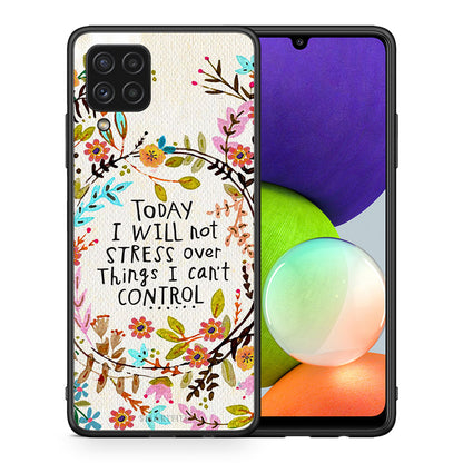 Θήκη Samsung A22 4G Stress Over από τη Smartfits με σχέδιο στο πίσω μέρος και μαύρο περίβλημα | Samsung A22 4G Stress Over case with colorful back and black bezels