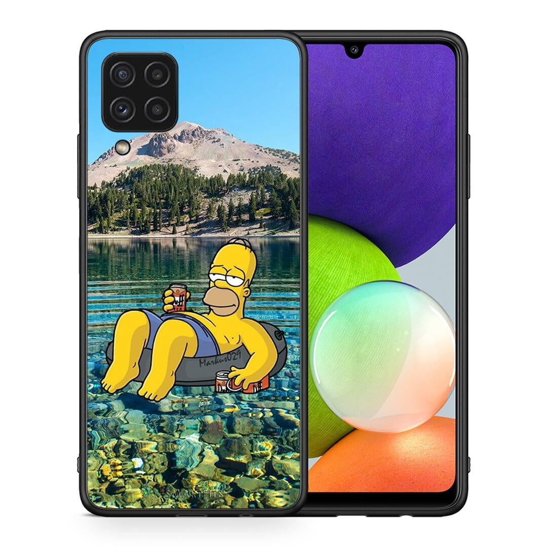 Θήκη Samsung A22 4G Summer Happiness από τη Smartfits με σχέδιο στο πίσω μέρος και μαύρο περίβλημα | Samsung A22 4G Summer Happiness case with colorful back and black bezels