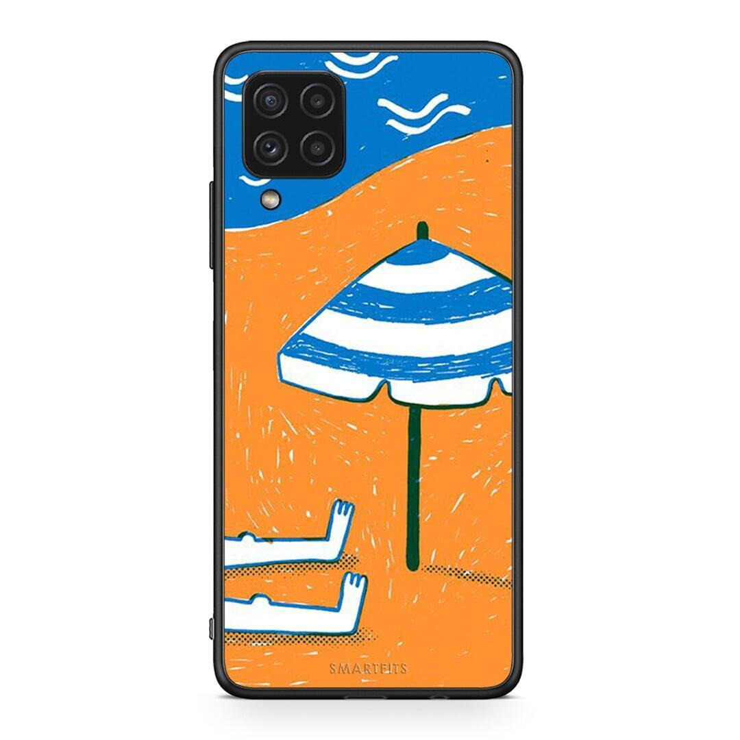 Samsung A22 4G Summering Θήκη από τη Smartfits με σχέδιο στο πίσω μέρος και μαύρο περίβλημα | Smartphone case with colorful back and black bezels by Smartfits