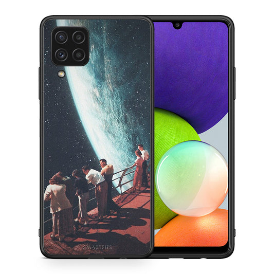 Θήκη Samsung A22 4G Surreal View από τη Smartfits με σχέδιο στο πίσω μέρος και μαύρο περίβλημα | Samsung A22 4G Surreal View case with colorful back and black bezels