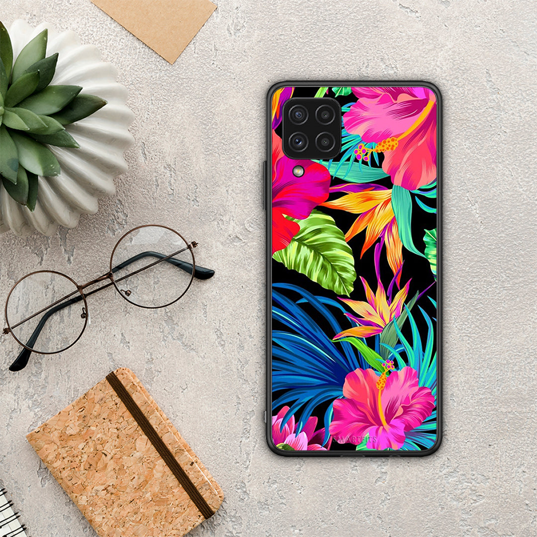 Tropical Flowers - Samsung Galaxy A22 4G θήκη