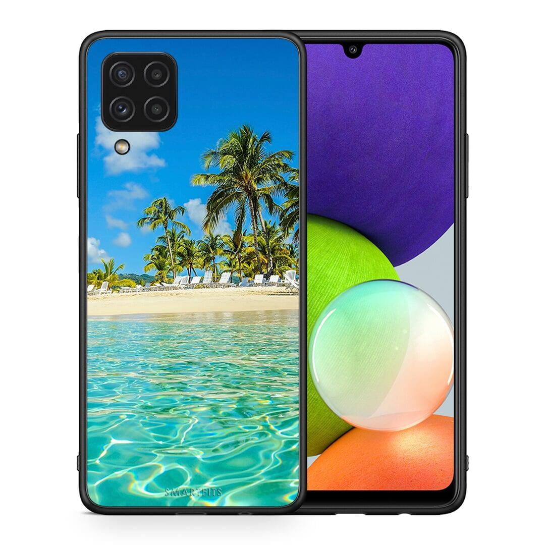 Θήκη Samsung A22 4G Tropical Vibes από τη Smartfits με σχέδιο στο πίσω μέρος και μαύρο περίβλημα | Samsung A22 4G Tropical Vibes case with colorful back and black bezels