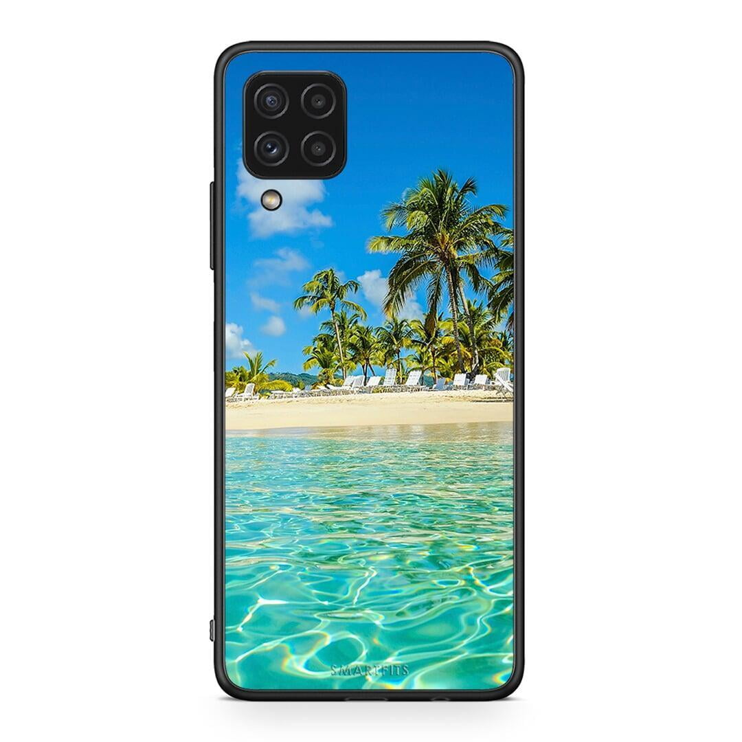 Samsung A22 4G Tropical Vibes Θήκη από τη Smartfits με σχέδιο στο πίσω μέρος και μαύρο περίβλημα | Smartphone case with colorful back and black bezels by Smartfits
