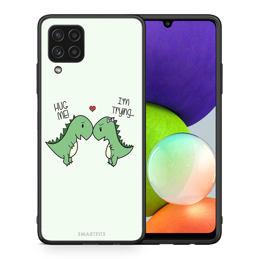 Θήκη Samsung A22 4G Rex Valentine από τη Smartfits με σχέδιο στο πίσω μέρος και μαύρο περίβλημα | Samsung A22 4G Rex Valentine case with colorful back and black bezels