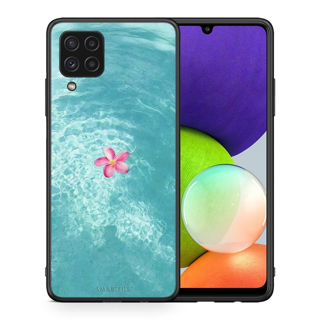 Θήκη Samsung A22 4G Water Flower από τη Smartfits με σχέδιο στο πίσω μέρος και μαύρο περίβλημα | Samsung A22 4G Water Flower case with colorful back and black bezels