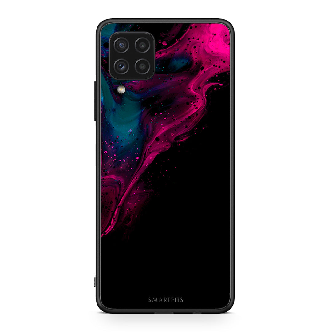 4 - Samsung A22 4G Pink Black Watercolor case, cover, bumper