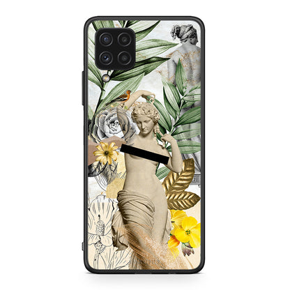 Samsung A22 4G Woman Statue θήκη από τη Smartfits με σχέδιο στο πίσω μέρος και μαύρο περίβλημα | Smartphone case with colorful back and black bezels by Smartfits