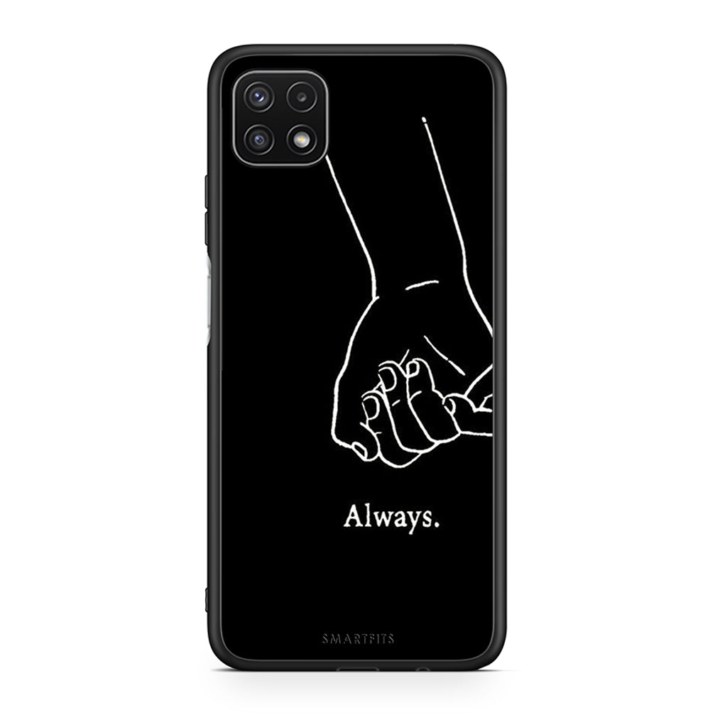 Samsung A22 5G Always & Forever 1 Θήκη Αγίου Βαλεντίνου από τη Smartfits με σχέδιο στο πίσω μέρος και μαύρο περίβλημα | Smartphone case with colorful back and black bezels by Smartfits