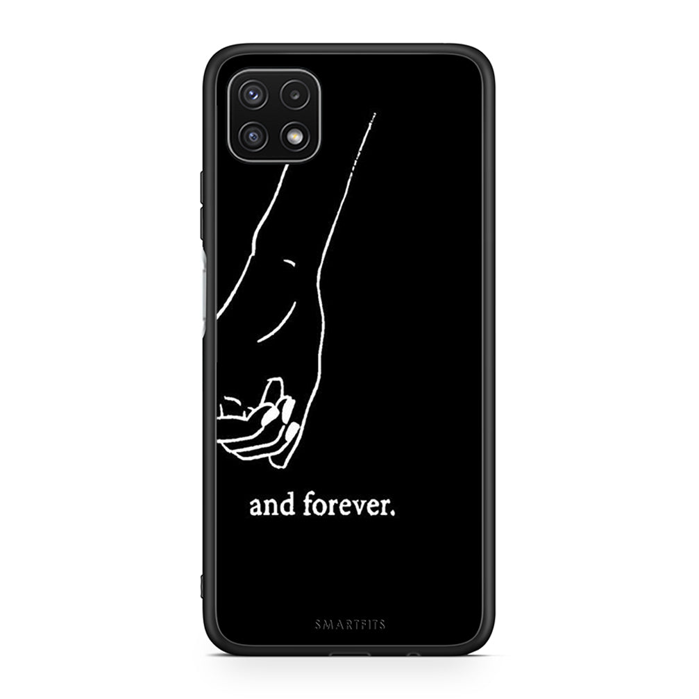 Samsung A22 5G Always & Forever 2 Θήκη Αγίου Βαλεντίνου από τη Smartfits με σχέδιο στο πίσω μέρος και μαύρο περίβλημα | Smartphone case with colorful back and black bezels by Smartfits