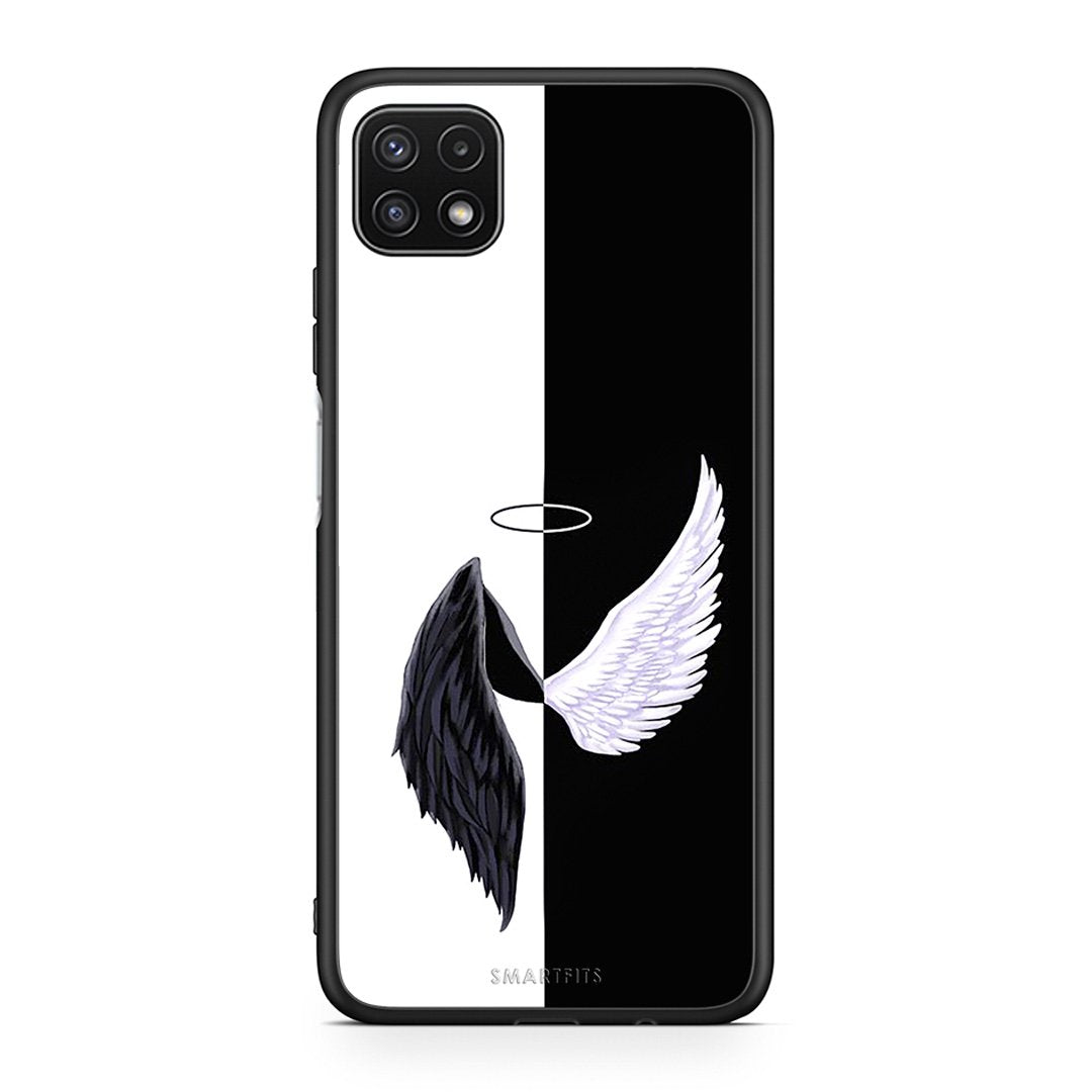 Samsung A22 5G Angels Demons θήκη από τη Smartfits με σχέδιο στο πίσω μέρος και μαύρο περίβλημα | Smartphone case with colorful back and black bezels by Smartfits