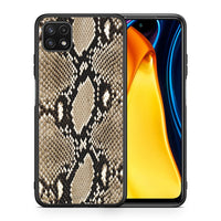Thumbnail for Θήκη Samsung A22 5G Fashion Snake Animal από τη Smartfits με σχέδιο στο πίσω μέρος και μαύρο περίβλημα | Samsung A22 5G Fashion Snake Animal case with colorful back and black bezels