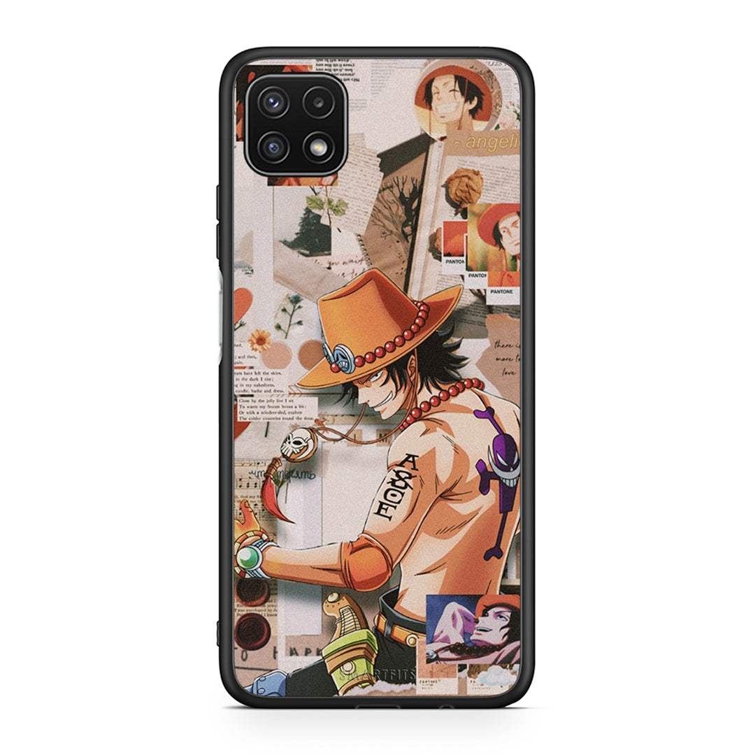 Samsung A22 5G Anime Collage θήκη από τη Smartfits με σχέδιο στο πίσω μέρος και μαύρο περίβλημα | Smartphone case with colorful back and black bezels by Smartfits
