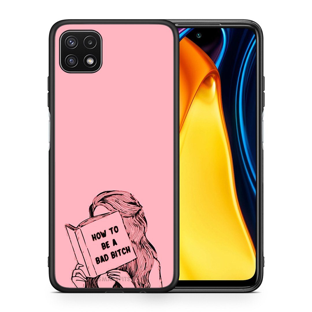 Θήκη Samsung A22 5G Bad Bitch από τη Smartfits με σχέδιο στο πίσω μέρος και μαύρο περίβλημα | Samsung A22 5G Bad Bitch case with colorful back and black bezels