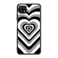 Thumbnail for Samsung A22 5G Black Hearts θήκη από τη Smartfits με σχέδιο στο πίσω μέρος και μαύρο περίβλημα | Smartphone case with colorful back and black bezels by Smartfits