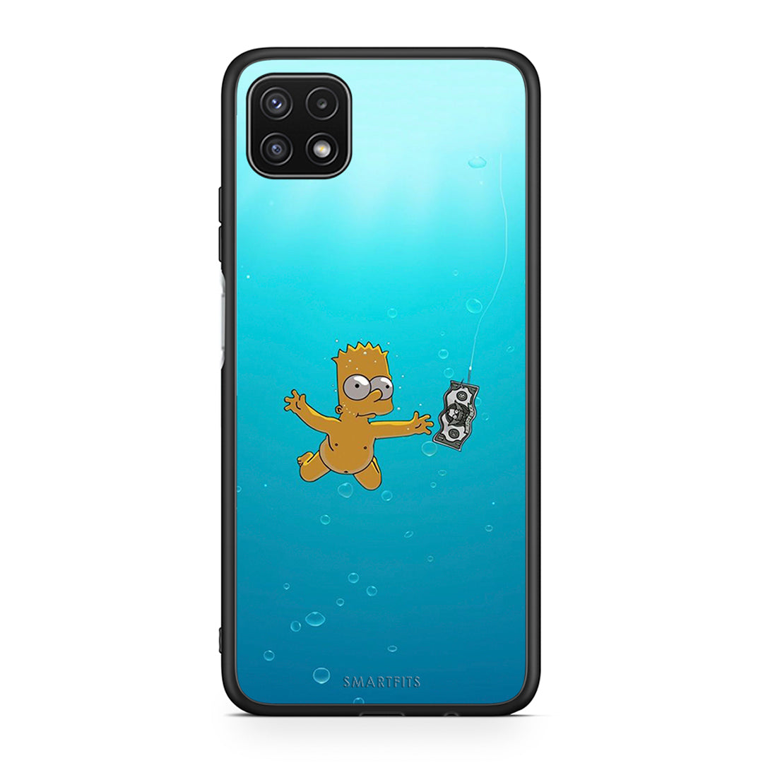 Samsung A22 5G Chasing Money θήκη από τη Smartfits με σχέδιο στο πίσω μέρος και μαύρο περίβλημα | Smartphone case with colorful back and black bezels by Smartfits
