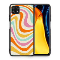 Thumbnail for Θήκη Samsung A22 5G Colourful Waves από τη Smartfits με σχέδιο στο πίσω μέρος και μαύρο περίβλημα | Samsung A22 5G Colourful Waves case with colorful back and black bezels